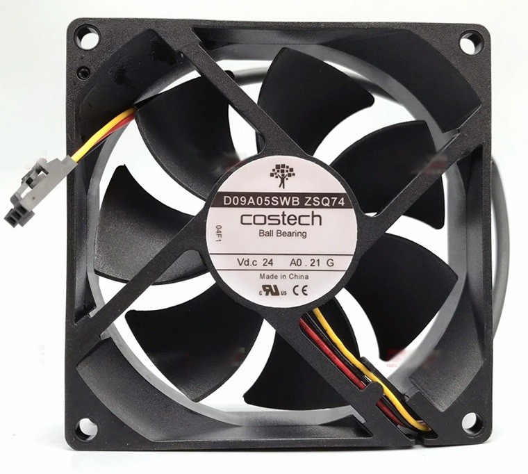 Costech D09A05SWB ZSQ74 24V 0.21A  3wires Cooling Fan