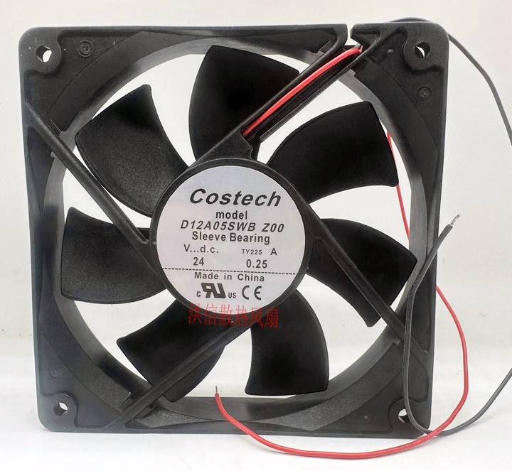 COSTECH D12A05SWB Z00 D12A05SWBZ00 24V 0.25A 2wires cooling fan