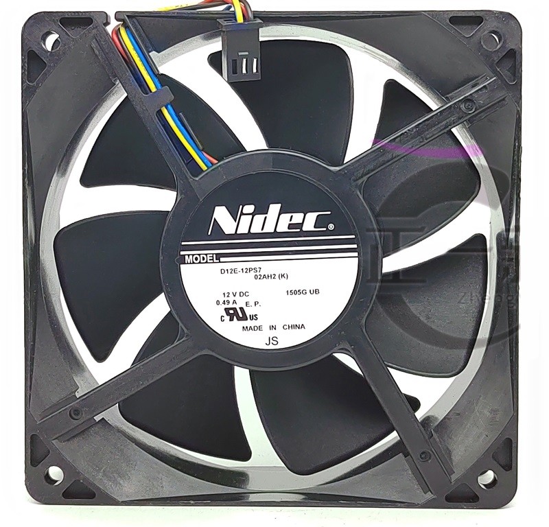 NIDEC D12E-12PS7 12V 0.49A 4wires Cooling Fan 