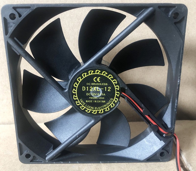 Yate Loon D12XL-12 12V 0.11A 2wires Cooling Fan