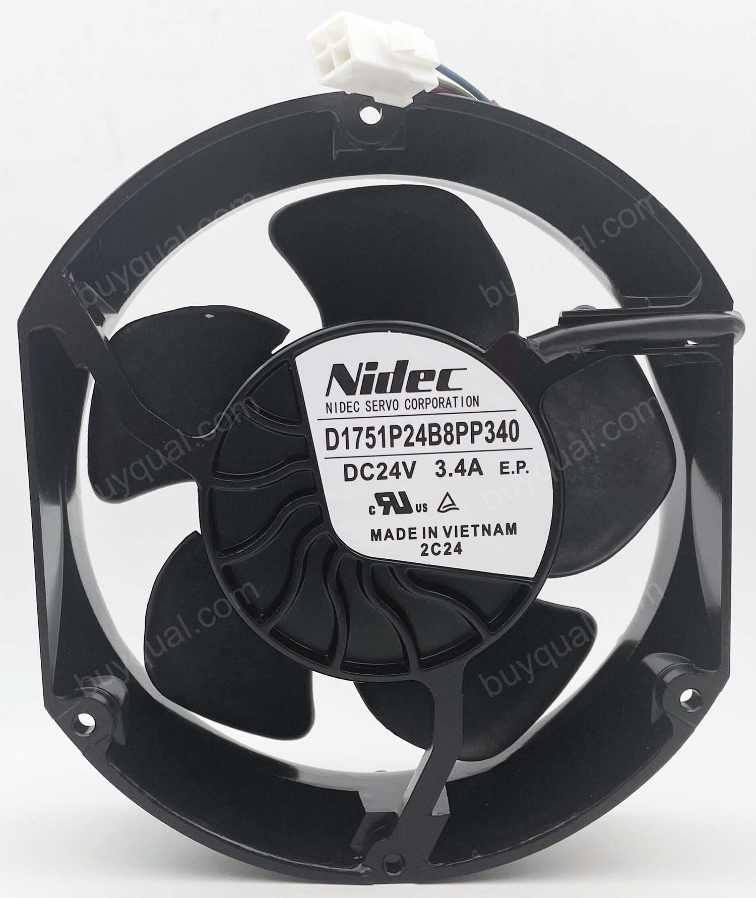 Nidec D1751P24B8PP340 24V 3.4A 4wires Cooling Fan - Original New