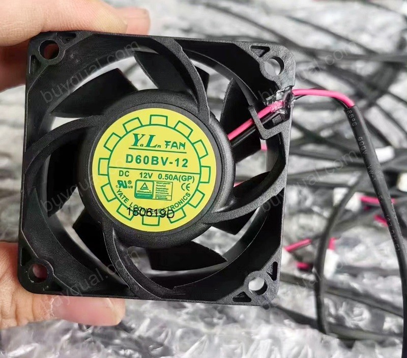 Y.L FAN D60BV-12 12V 0.50A 2wires Cooling Fan