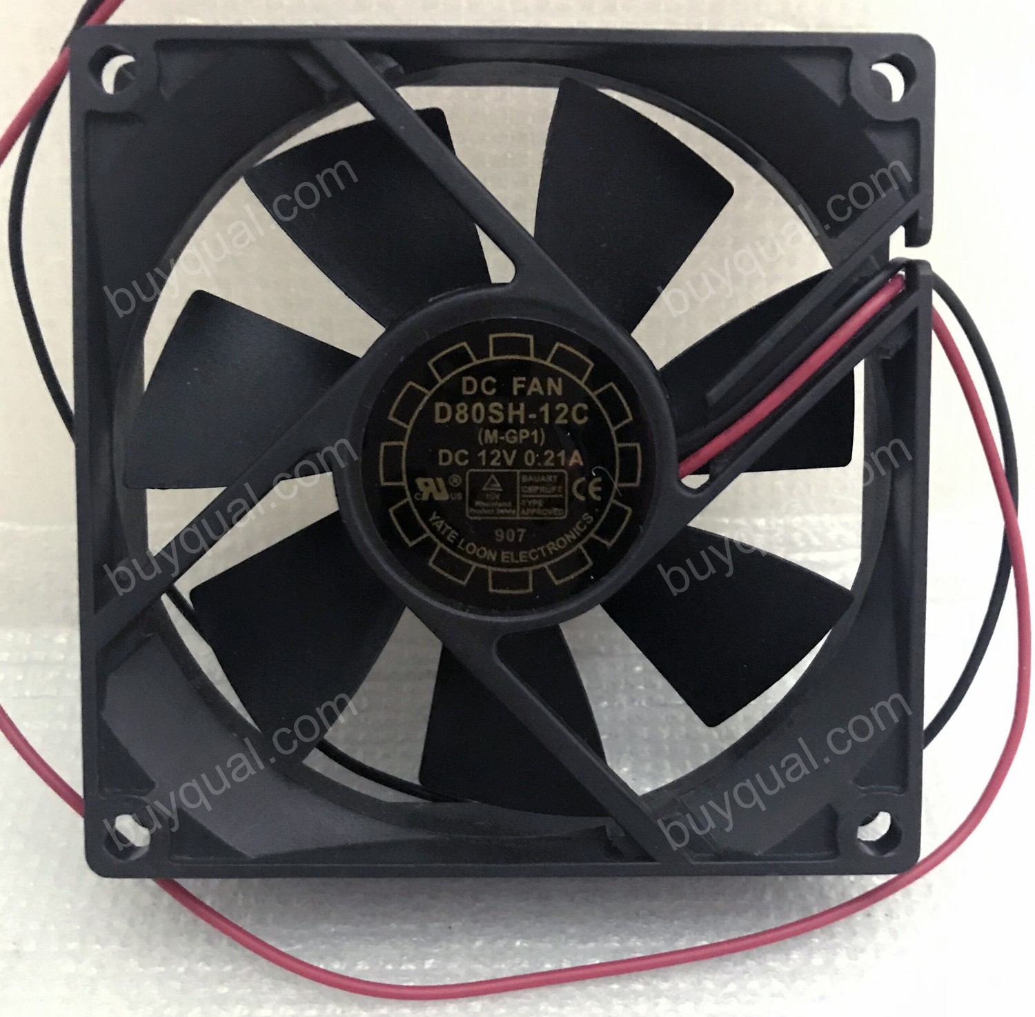 YATE LOON D80SH-12C 12V 0.21A 2wires Cooling Fan