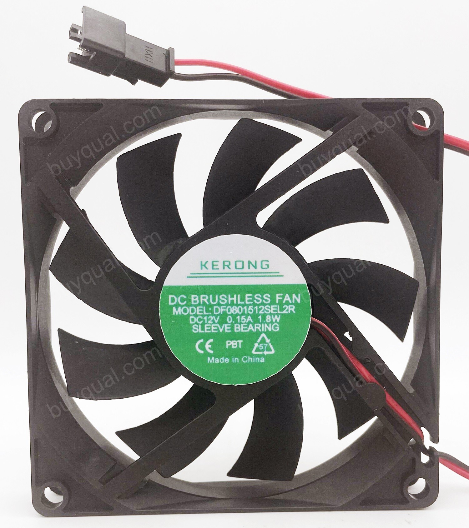 KERONG DF0801512SEL2R 12V 0.15A 1.8W 2wires Cooling Fan