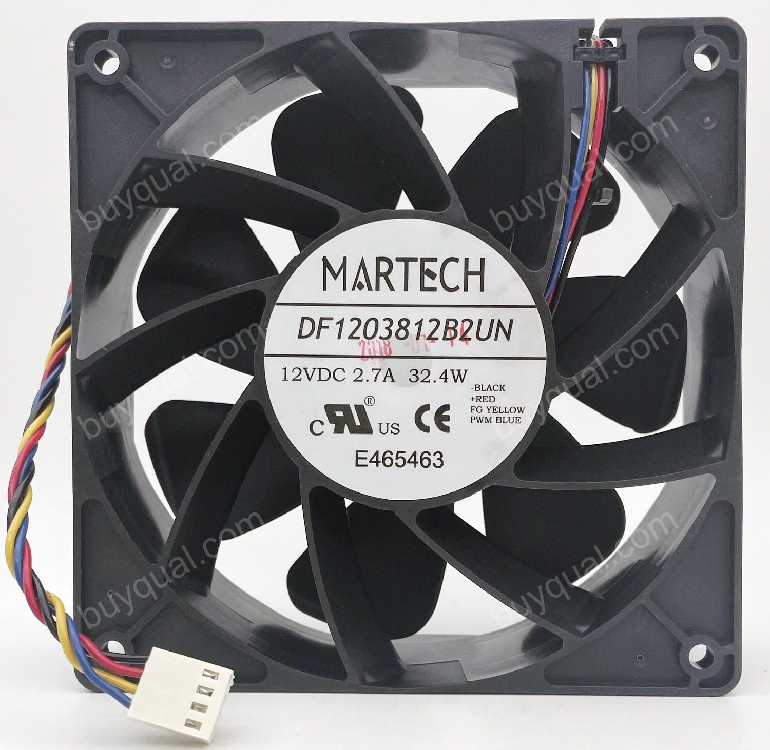 MARTECH DF1203812B2UN 12V 2.7A 32.4W 4wires Cooling Fan - Original New