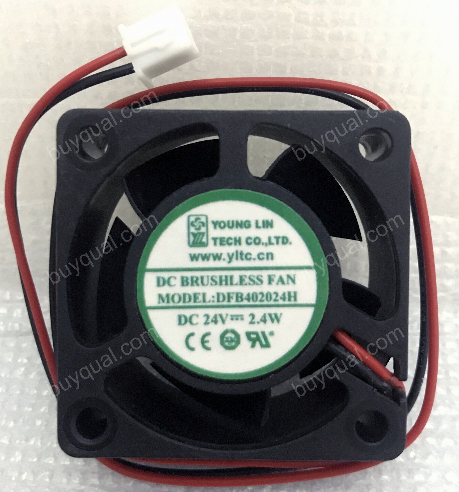 YOUNG LIN DFB402024H 24V 2.4W 2 Wires Cooling Fan 