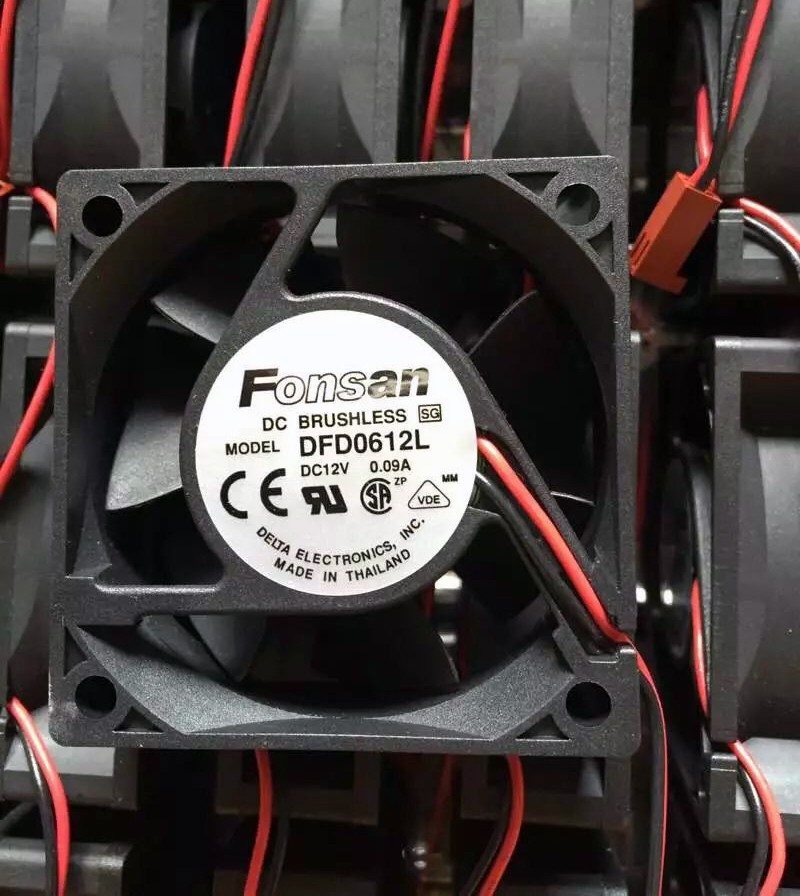 DELTA DFD0612L 12V 0.09A 2wires Cooling Fan