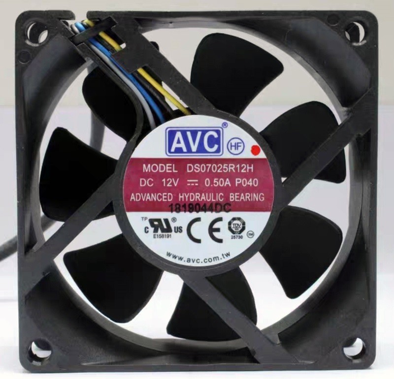 AVC DS07025R12H 12V 0.50A 4wires cooling fan