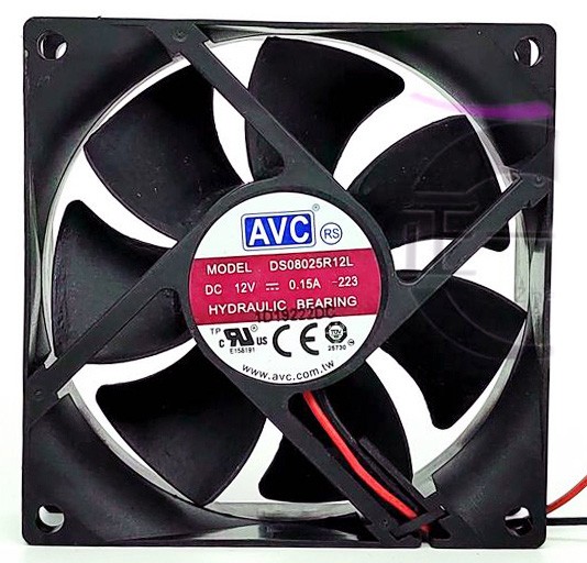AVC DS08025R12L 12V 0.15A 2wires Cooling Fan