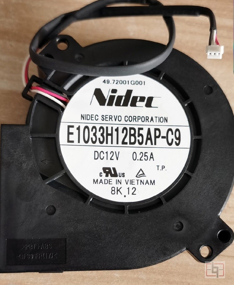 Nidec E1033H12B5AP-C9 12V 0.25A 3wires Cooling Fan