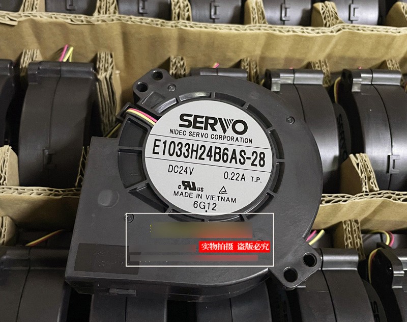 SERVO E1033H24B6AS-28 24V 0.22A 3wires cooling fan