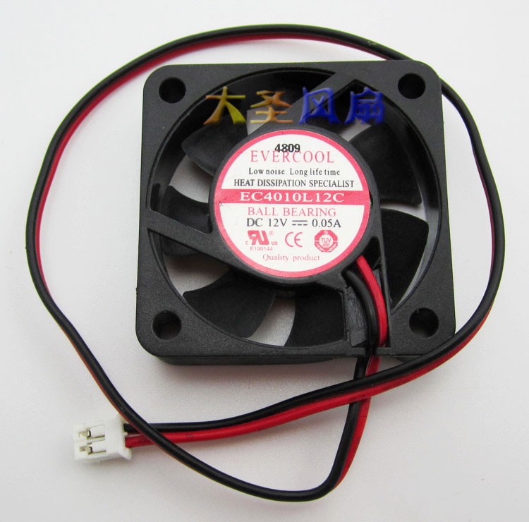 EVERCOOL EC4010L12C 12V 0.05A 2wires Cooling Fan