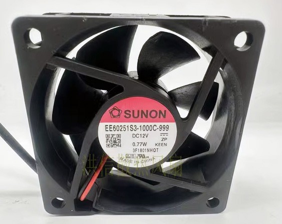 SUNON EE60251S3-1000C-999 12V 0.77W 2wires Cooling Fan