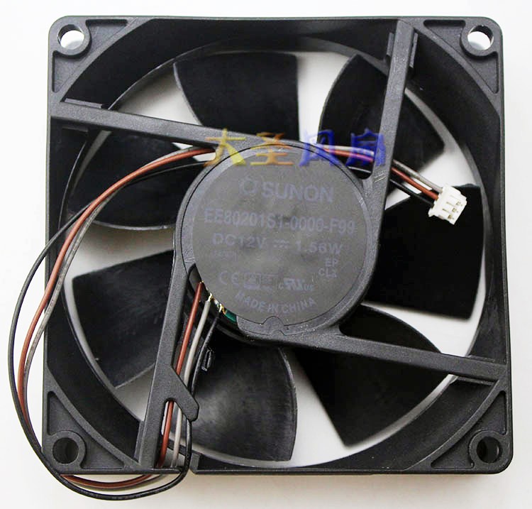 SUNON EE80201S1-0000-F99 12V 1.56W 3wires Cooling Fan