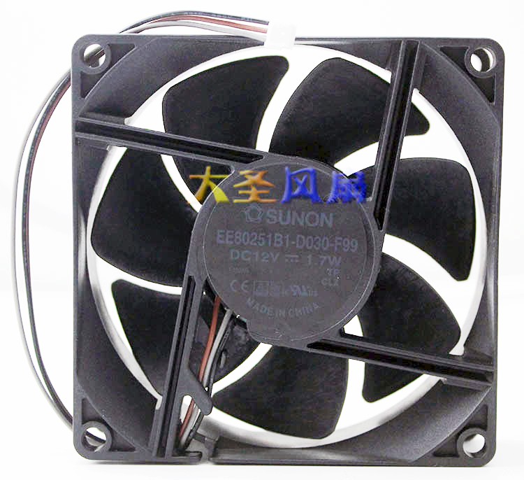 SUNON EE80251B1-D030-F99 12V 1.7W 3wires Cooling Fan