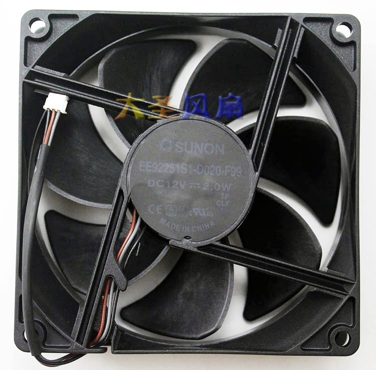 SUNON EE92251S1-D020-F99 12V 2.0W 3wires Cooling Fan