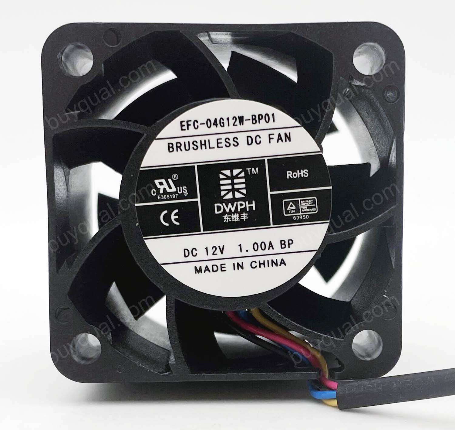 DWPH EFC-04G12W-BP01 12V 1.00A 4wires Cooling Fan  - New 
