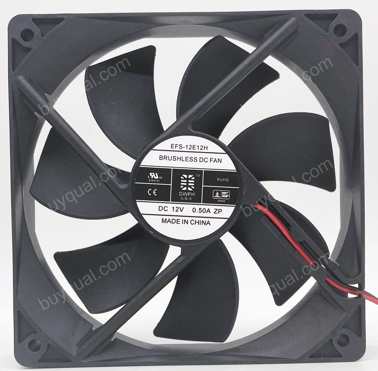 DWPH EFS-12E12H 12V 0.50A 2wires Cooling Fan