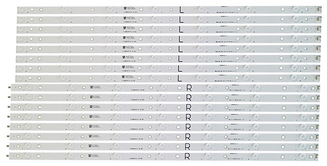 Philips EVTLBM650P0701-AA-4(L) EVTLBM650P0701-AB-5(R) LED Backlight Strips - 16 Strips