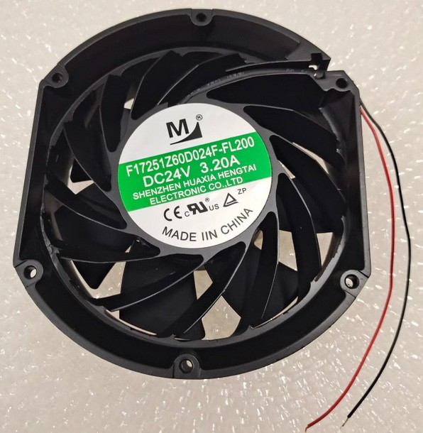 M F17251Z60D024F-FL200 24V 3.20A 2wires Cooling Fan