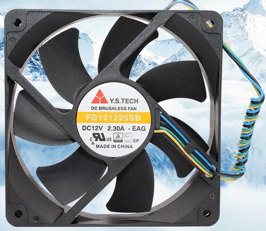 Y.S.TECH FD121225SB 12V 2.30A 4wires Cooling Fan 