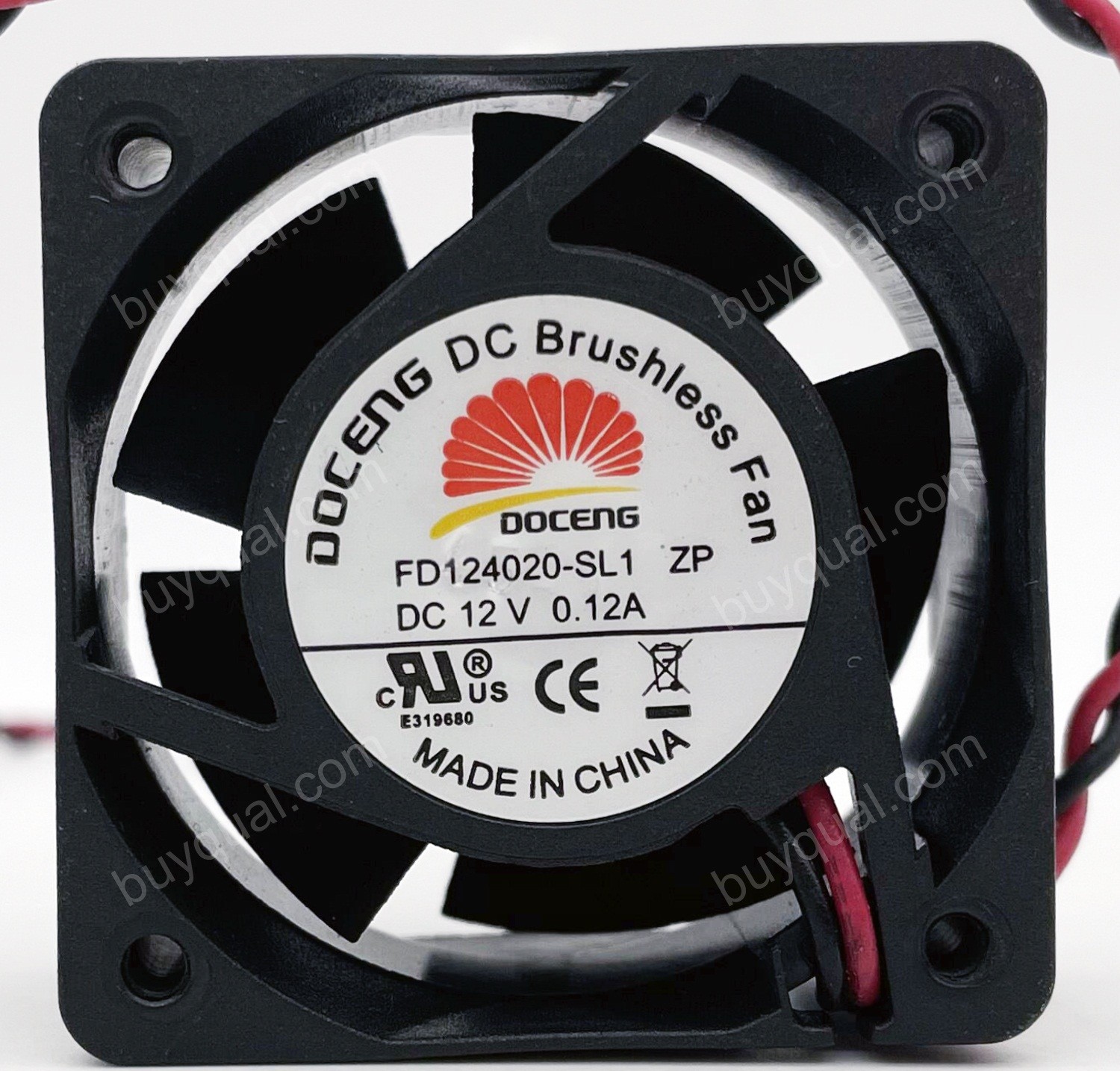 DOCENG FD124020-SL1 ZP 12V 0.12A 2wires Cooling Fan 