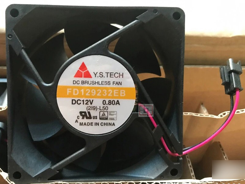 Y.S TECH FD129232EB 12V 0.80A 2wires Cooling Fan