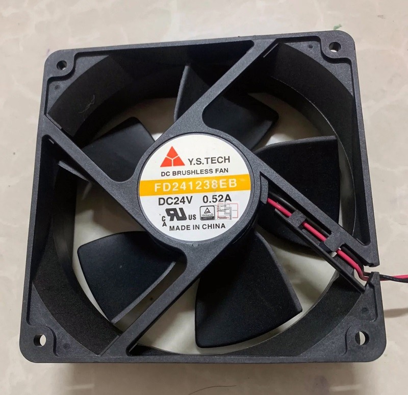 Y.S TECH FD241238EB 24V 0.75A 2wires Cooling Fan