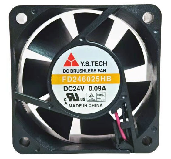 Y.S.TECH FD246025HB 24V 0.09A 2wires Cooling Fan