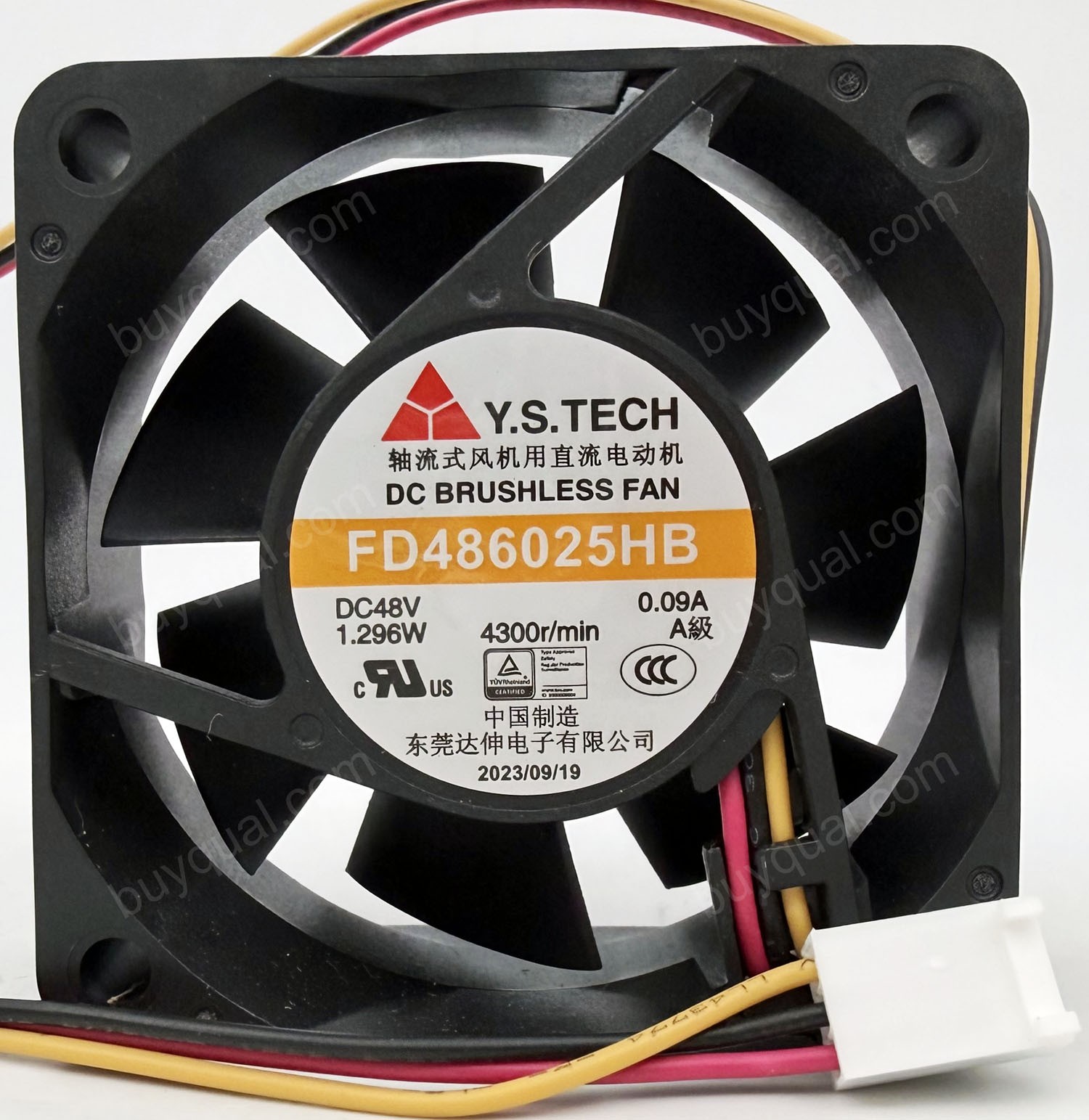 Y.S.TECH FD486025HB 48V 0.09A 3wires 2wires cooling fan
