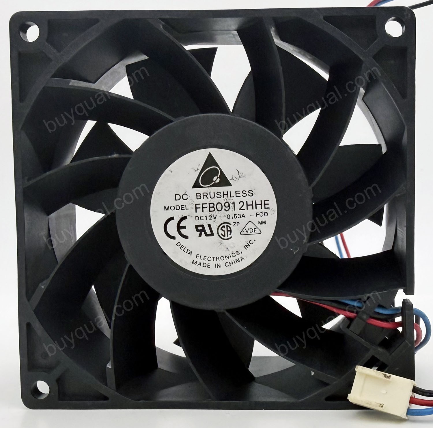 DELTA FFB0912HHE-F00 12V 0.53A 3wires Cooling Fan