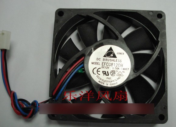 DELTA FFC0812DB 12V 0.50A 3wires Cooling Fan