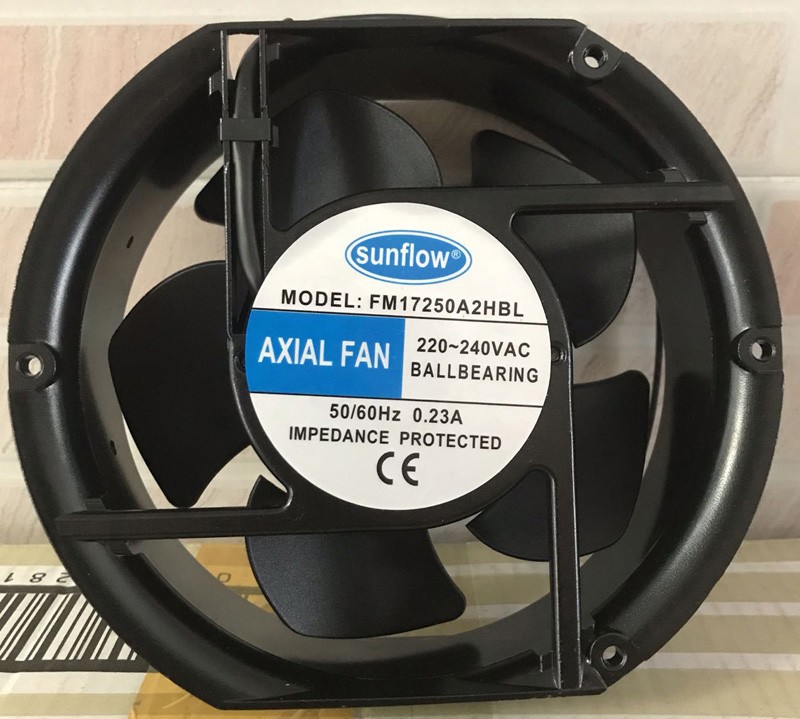 sunflow FM17250A2HBL 220/240V 0.23A 2 Wires Cooling Fan 