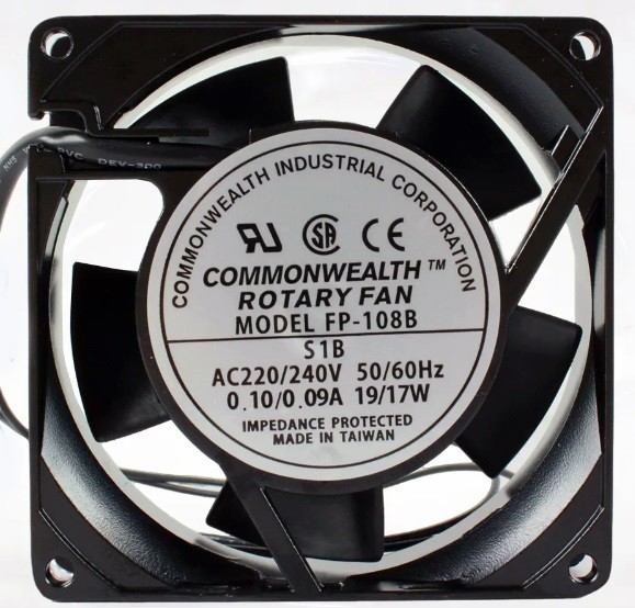 COMMONWEALTH FP-108B S1B 220/240V 0.10/0.09A 19/17W 2wires cooling fan