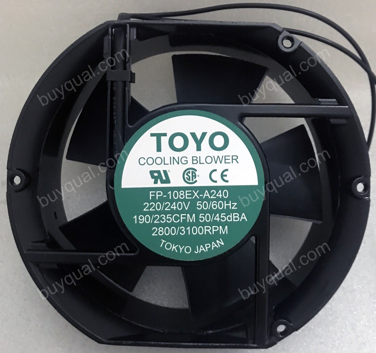 TOYO FP-108EX-A240 220/240V 17CM Cabinet Cooling Fan 190/235 CFM Z5B3 