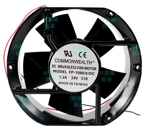 COMMONWEALTH FP-108EX/DC 24V 1.2A 28.8W 2wires Cooling Fan