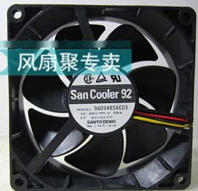 Sanyo 9A0948S4E03 48V 0.08A 3wires Cooling Fan