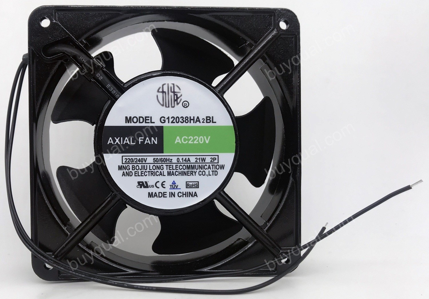 DELIXI G12038HA2BL G12038HA2SL 220V 0.14A 21W 2wires Cooling Fan
