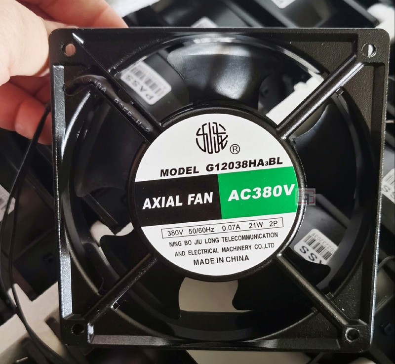 JIULONG G12038HA3BL 380V 0.07A 21W 2wires Cooling Fan