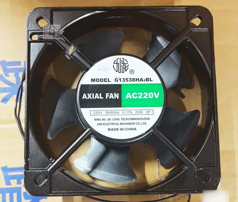 JiuLong G13538HA2BL 220V 0.17A 25W 2wires Cooling Fan 