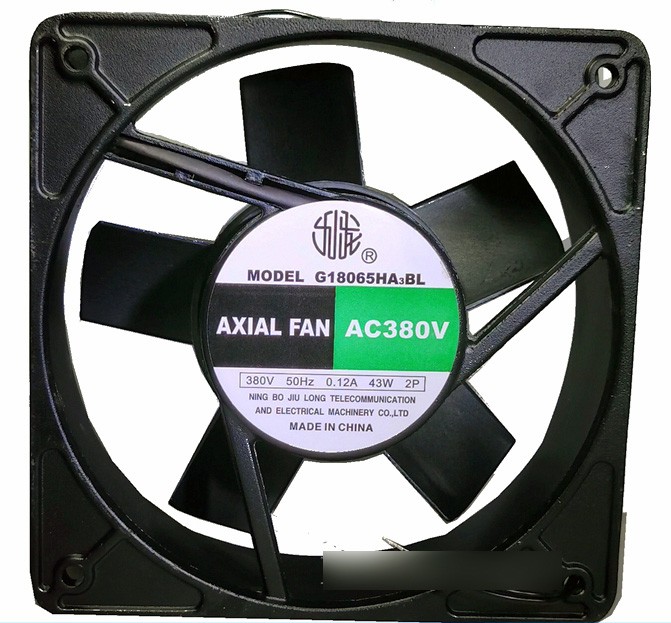 JiuLong G18065HA3BL 380V 0.12A 43W 2wires Cooling Fan