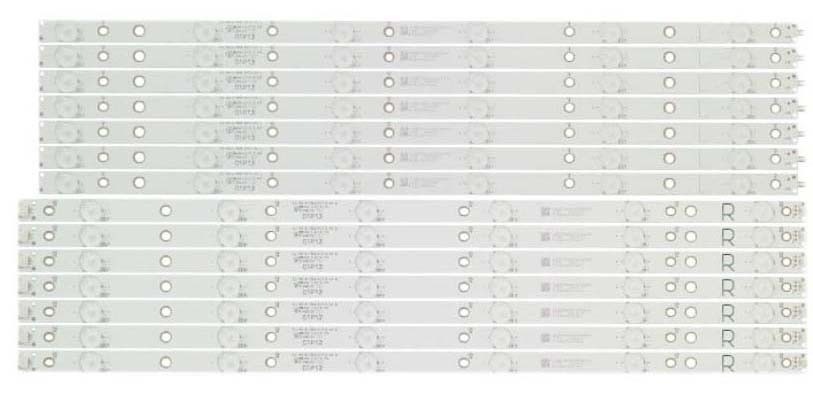 Philips GJ-2K16-550-D712-V3-L GJ-2K16-550-D712-V3-R LED Backlight Strips for LE55M3370 - 14 Strips