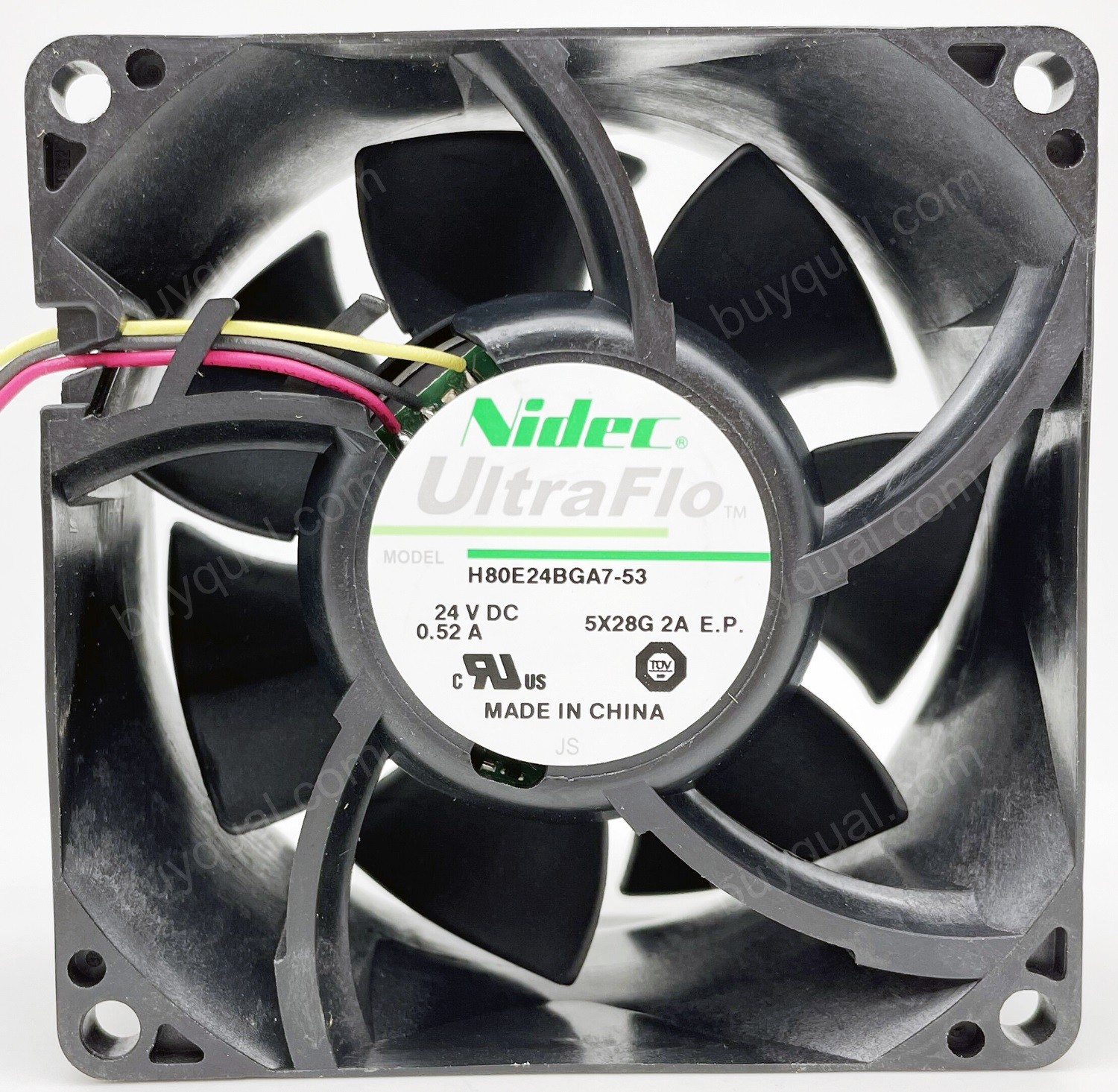 NIDEC H80E24BGA7-51 24V 0.52A 2 wires Cooling Fan - New