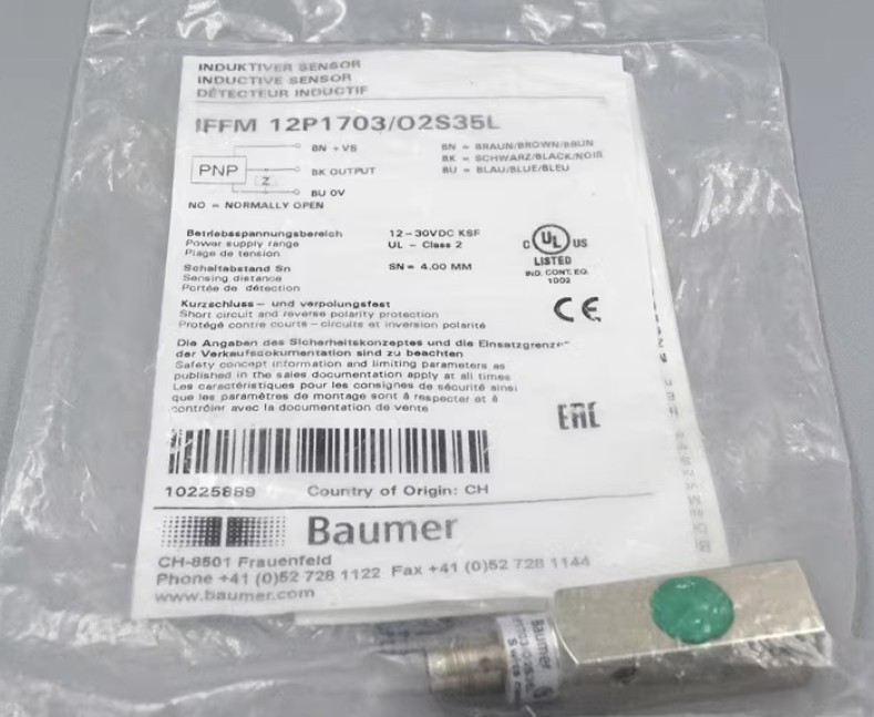 Baumer IFFM 12P1703/O2S35L Inductive Proximity Switch