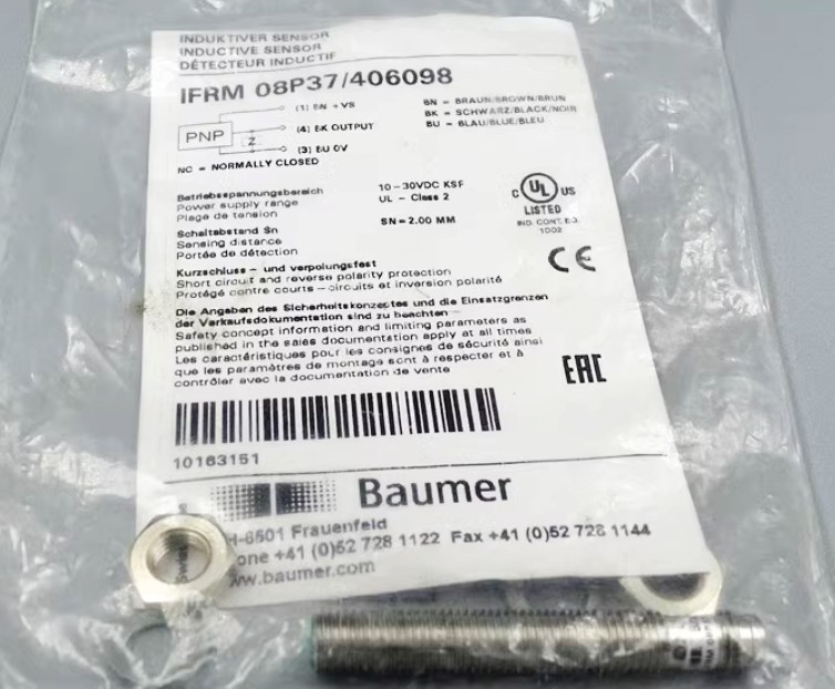 Baumer IFRM 08P37/406098 Inductive Proximity Switch - Original New
