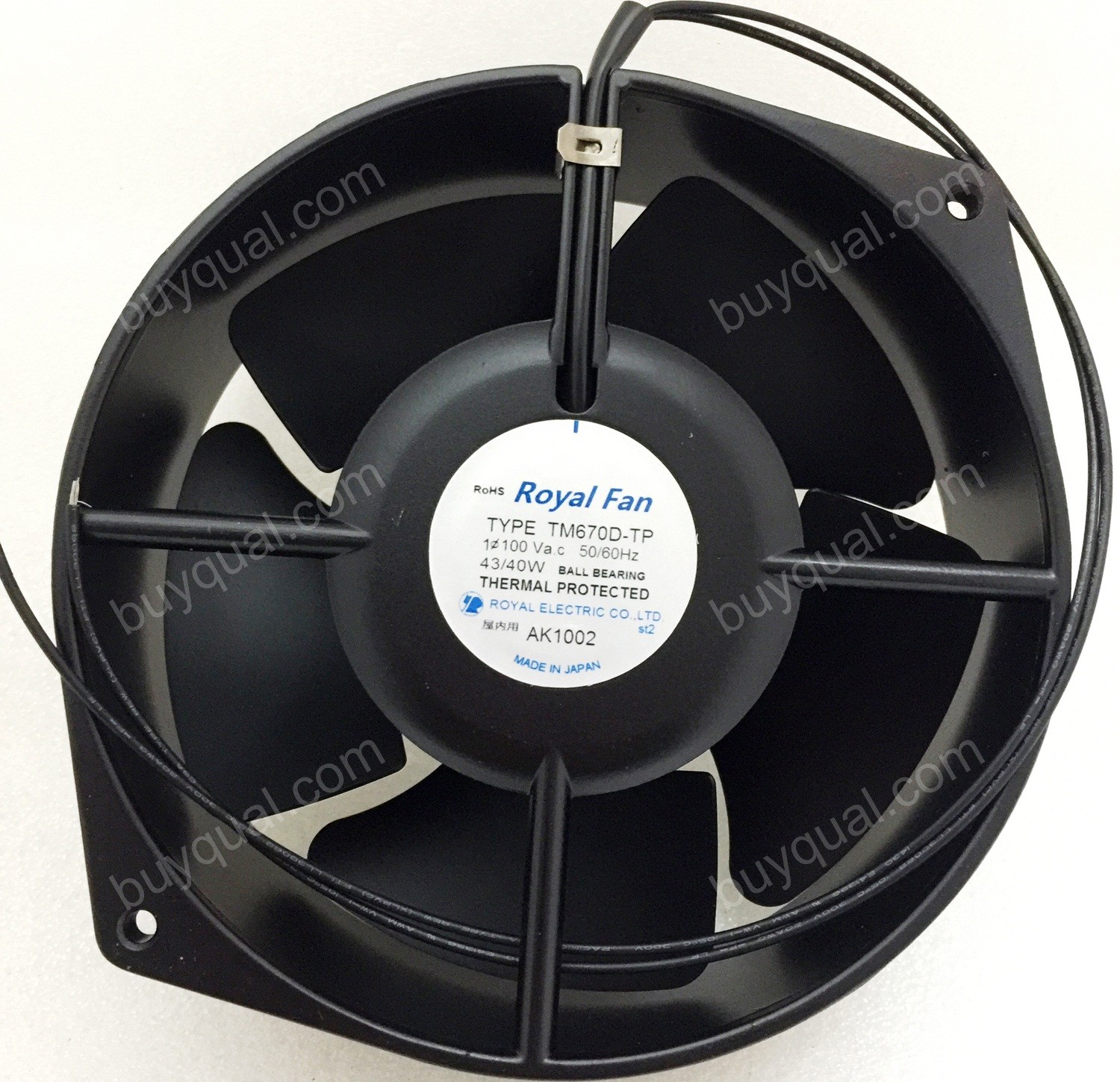 ROYAL TYPE TM670D-TP 100V 43/40W 2wires Cooling Fan - 5 Blades