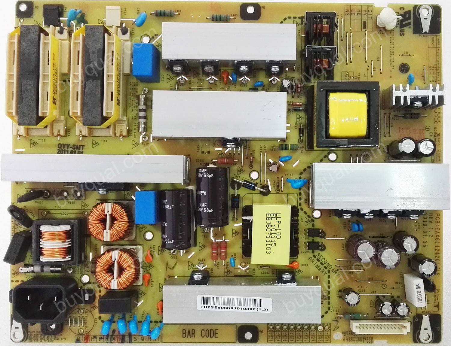 LG EAX61124201 (EAY60869302 EAY60869106 EAY60869303 EAY62511701 EAY66236202) Power Supply Board for 32" ~ 42" - Used