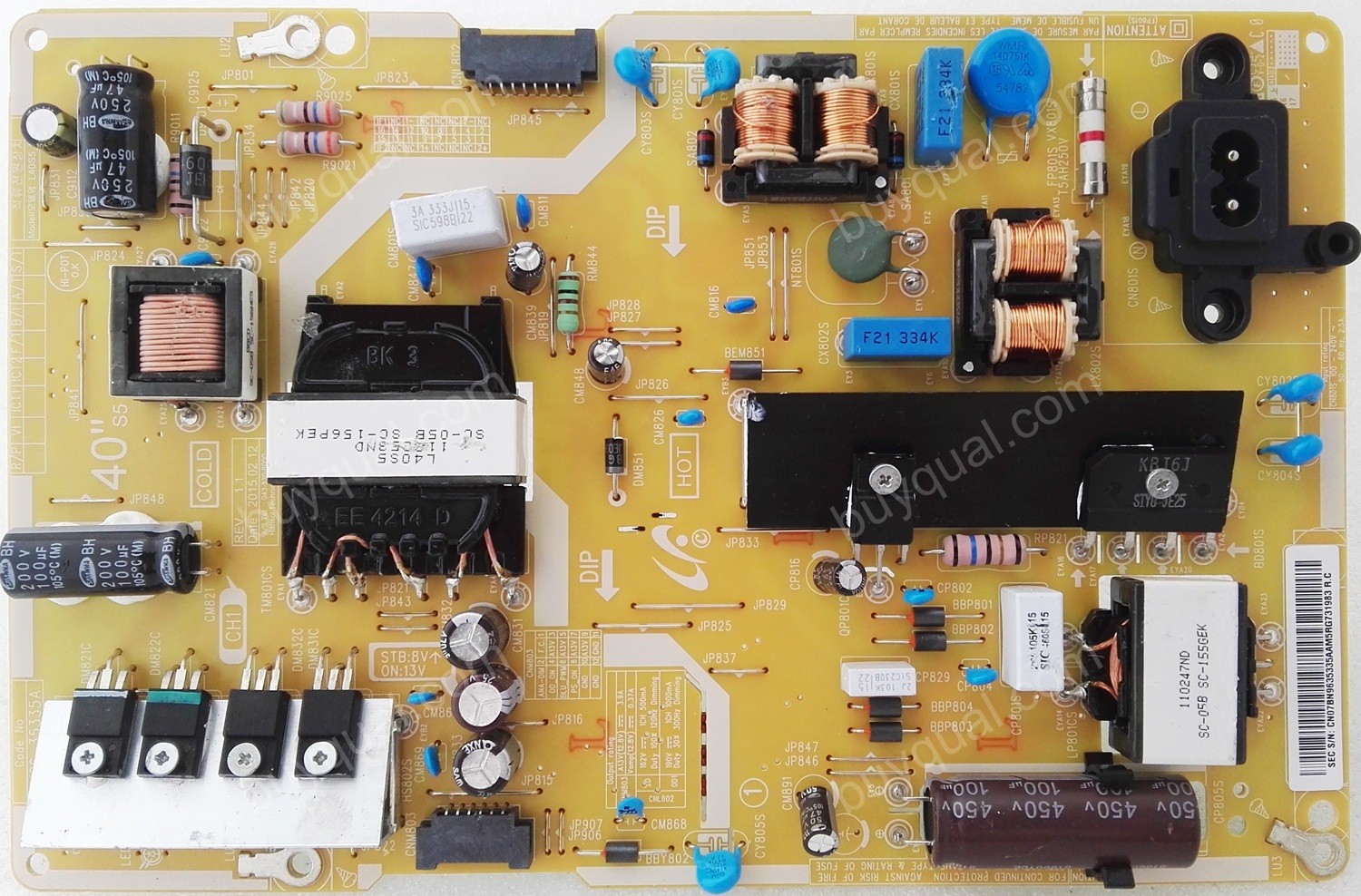Samsung BN96-35335A L40S5_FHSV Power Supply Board for UE43JU6060 UE40JU6000