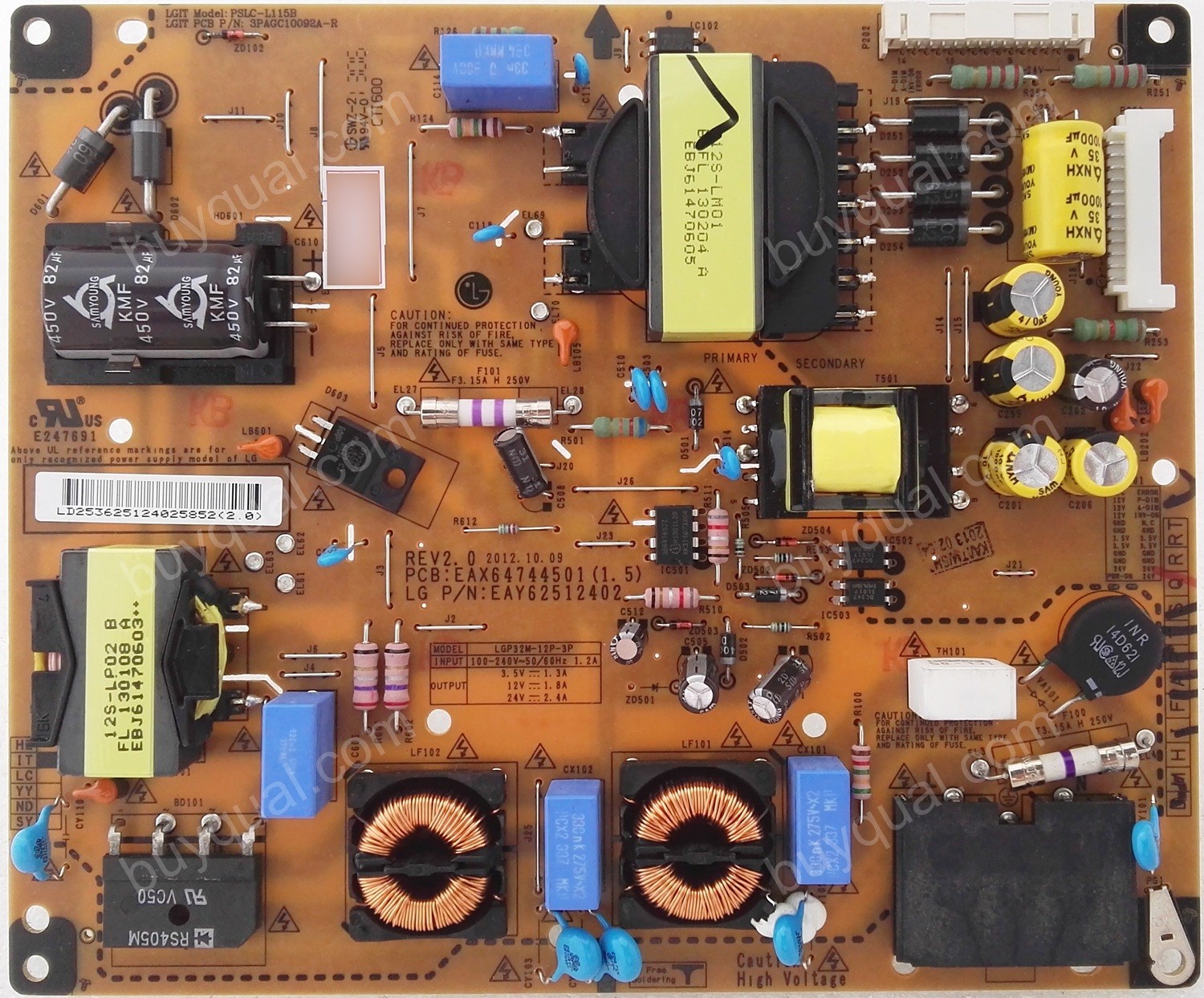 LG EAY62512402 EAX64744501 LGP32M-12P-3P PSLC-L115B 3PAGC10092A-R Power Supply Board