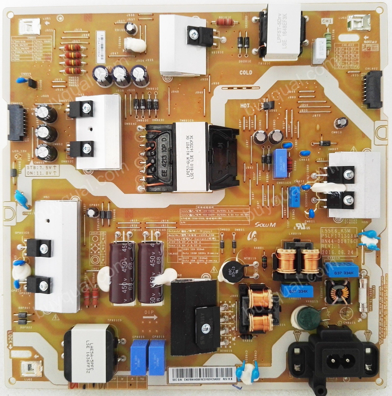 Samsung BN44-00876C L55E6_KSM PSLF171S08A BN4400876C Power Supply Board - New